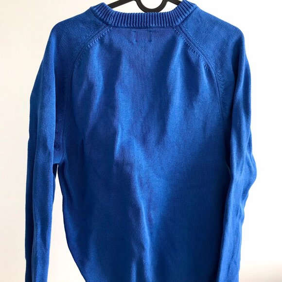 J. Crew Blue Cotton Sweater - Picture 2 of 4